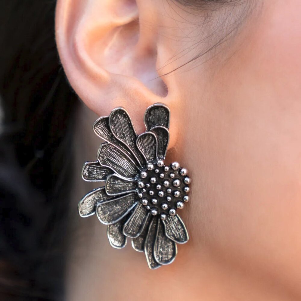 Paparazzi Jewelry Accessories - Farmstead Meadow - Silver Earrings - Viintage